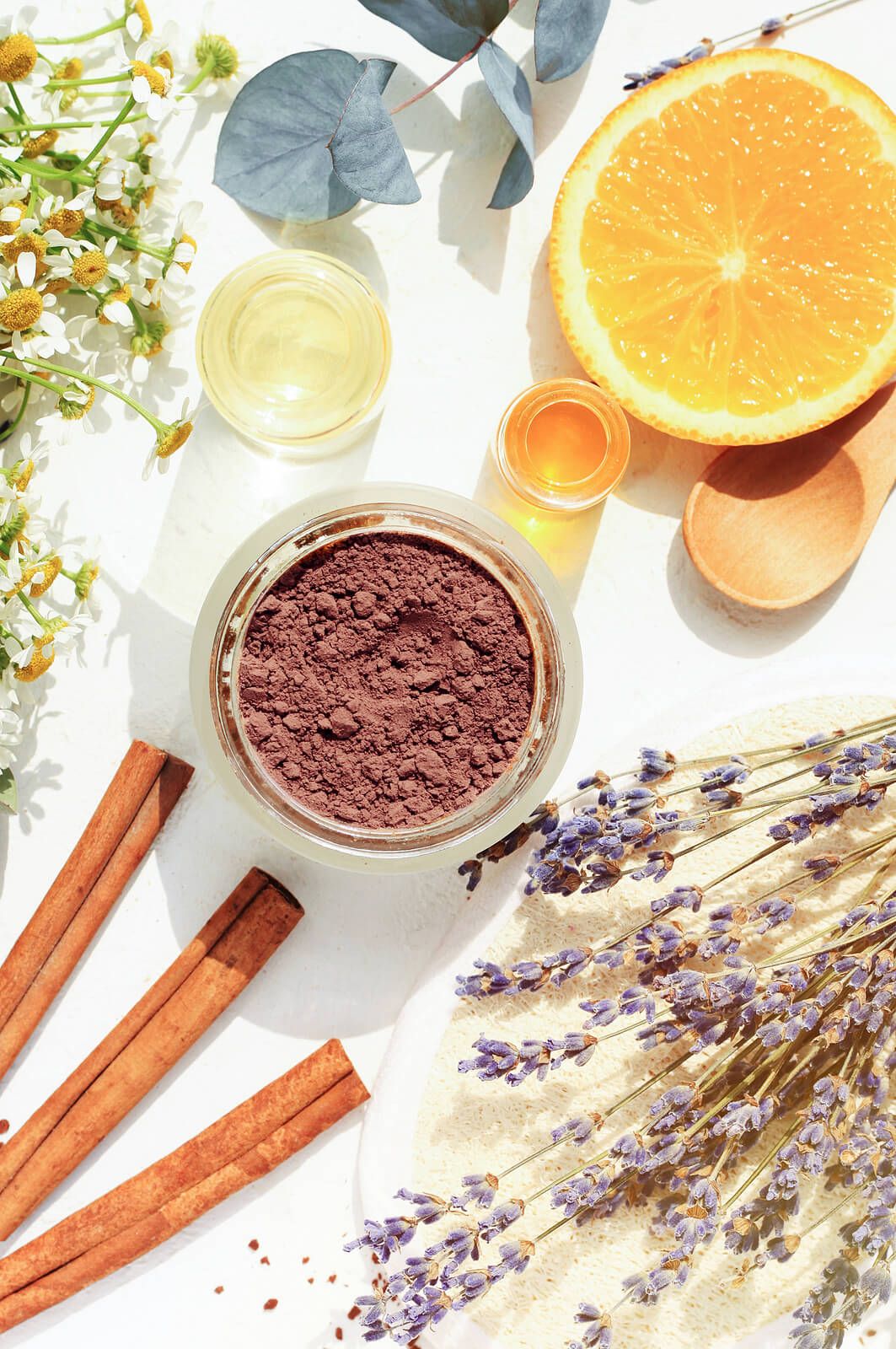 Different spices & citrus fruit laid out on a white surface. To start your recovery journey, reach out to begin nutritional counseling in Raleigh, NC. We can help support you in your path to healing.